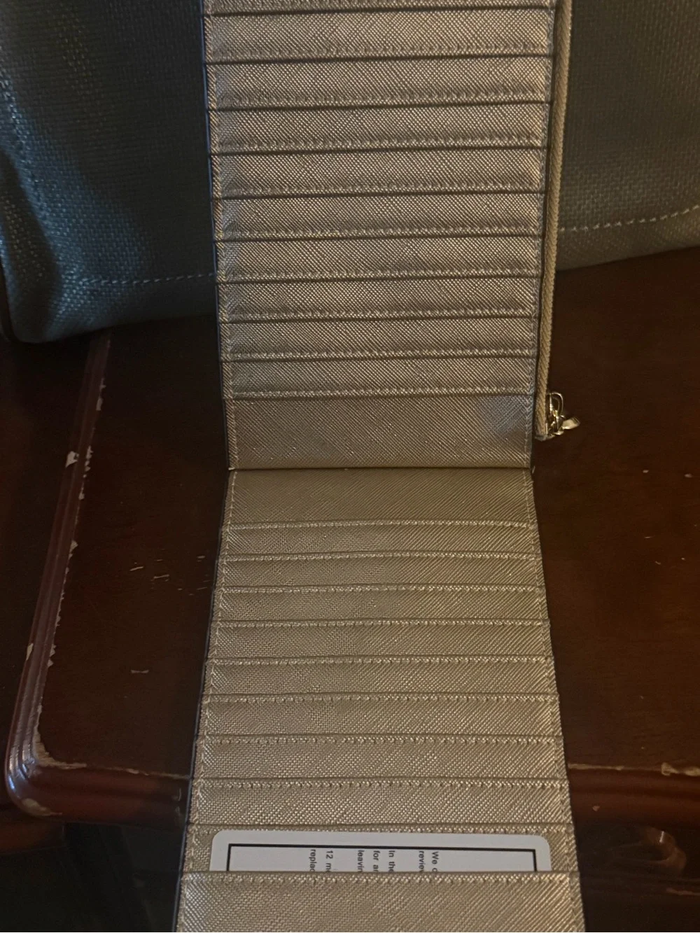 Michael Kors Taupe Textured Tote with Braided Rope Handles - Picture 5 of 7